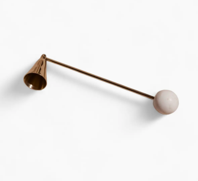 Brass and Marble Candle Snuffer