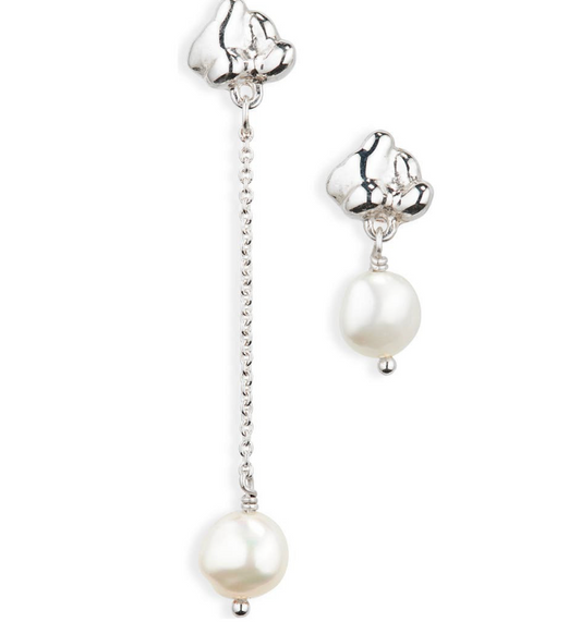 Faris Neb Drops Earrings Silver