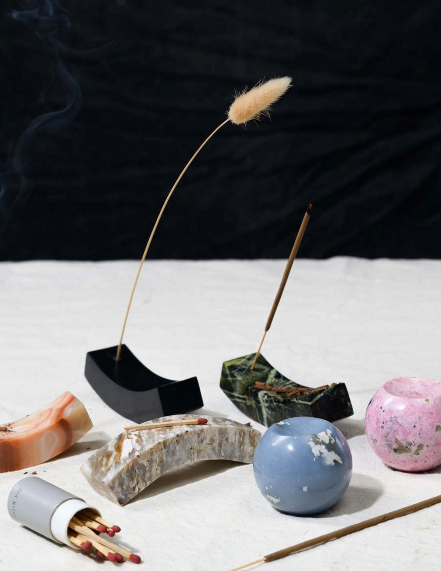 Gemstone Sphere Incense Holder